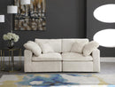 Cozy Cream Velvet Cloud Modular Sofa - NY Furniture Direct (NY)