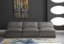Cozy Grey Velvet Cloud Modular Armless Sofa - NY Furniture Direct (NY)
