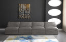 Cozy Grey Velvet Cloud Modular Armless Sofa - NY Furniture Direct (NY)