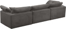 Cozy Grey Velvet Cloud Modular Sofa - NY Furniture Direct (NY)