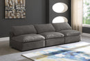 Cozy Grey Velvet Cloud Modular Armless Sofa - NY Furniture Direct (NY)