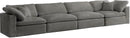 Cozy Grey Velvet Cloud Modular Sofa - NY Furniture Direct (NY)