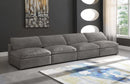Cozy Grey Velvet Cloud Modular Armless Sofa - NY Furniture Direct (NY)