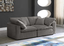 Cozy Grey Velvet Cloud Modular Sofa - NY Furniture Direct (NY)