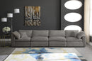 Cozy Grey Velvet Cloud Modular Sofa - NY Furniture Direct (NY)