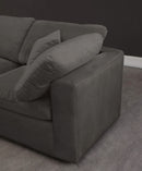 Cozy Grey Velvet Cloud Modular Sofa - NY Furniture Direct (NY)