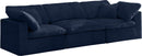 Cozy Navy Velvet Cloud Modular Sofa - NY Furniture Direct (NY)