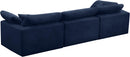 Cozy Navy Velvet Cloud Modular Sofa - NY Furniture Direct (NY)
