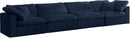 Cozy Navy Velvet Cloud Modular Sofa - NY Furniture Direct (NY)