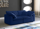 Cozy Navy Velvet Cloud Modular Sofa - NY Furniture Direct (NY)