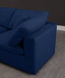 Cozy Navy Velvet Cloud Modular Sofa - NY Furniture Direct (NY)