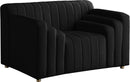 Naya Black Velvet Chair - NY Furniture Direct (NY)