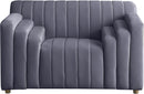 Naya Grey Velvet Chair - NY Furniture Direct (NY)