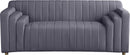 Naya Grey Velvet Loveseat - NY Furniture Direct (NY)