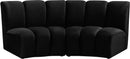 Infinity Black Velvet 2pc. Modular Sectional - NY Furniture Direct (NY)