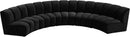 Infinity Black Velvet 5pc. Modular Sectional - NY Furniture Direct (NY)