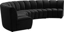 Infinity Black Velvet 5pc. Modular Sectional - NY Furniture Direct (NY)