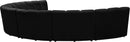 Infinity Black Velvet 7pc. Modular Sectional - NY Furniture Direct (NY)