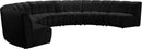 Infinity Black Velvet 7pc. Modular Sectional - NY Furniture Direct (NY)