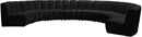 Infinity Black Velvet 8pc. Modular Sectional - NY Furniture Direct (NY)