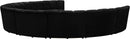 Infinity Black Velvet 9pc. Modular Sectional - NY Furniture Direct (NY)