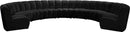 Infinity Black Velvet 9pc. Modular Sectional - NY Furniture Direct (NY)