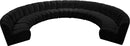 Infinity Black Velvet 9pc. Modular Sectional - NY Furniture Direct (NY)