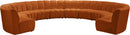 Infinity Cognac Velvet 10pc. Modular Sectional - NY Furniture Direct (NY)