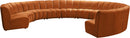 Infinity Cognac Velvet 10pc. Modular Sectional - NY Furniture Direct (NY)