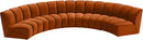 Infinity Cognac Velvet 5pc. Modular Sectional - NY Furniture Direct (NY)