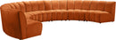 Infinity Cognac Velvet 7pc. Modular Sectional - NY Furniture Direct (NY)