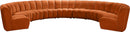 Infinity Cognac Velvet 9pc. Modular Sectional - NY Furniture Direct (NY)