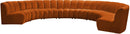Infinity Cognac Velvet 8pc. Modular Sectional - NY Furniture Direct (NY)