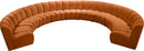 Infinity Cognac Velvet 9pc. Modular Sectional - NY Furniture Direct (NY)