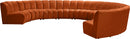 Infinity Cognac Velvet 9pc. Modular Sectional - NY Furniture Direct (NY)