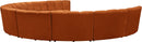 Infinity Cognac Velvet 9pc. Modular Sectional - NY Furniture Direct (NY)