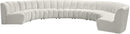Infinity Cream Velvet 8pc. Modular Sectional - NY Furniture Direct (NY)