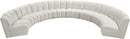 Infinity Cream Velvet 8pc. Modular Sectional - NY Furniture Direct (NY)
