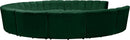 Infinity Green Velvet 11pc. Modular Sectional - NY Furniture Direct (NY)