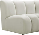 Infinity Cream Velvet Modular Chair - NY Furniture Direct (NY)
