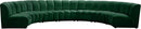 Infinity Green Velvet 7pc. Modular Sectional - NY Furniture Direct (NY)