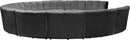 Infinity Grey Velvet 11pc. Modular Sectional - NY Furniture Direct (NY)