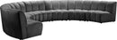 Infinity Grey Velvet 7pc. Modular Sectional - NY Furniture Direct (NY)