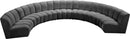 Infinity Grey Velvet 7pc. Modular Sectional - NY Furniture Direct (NY)