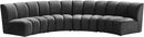 Infinity Grey Velvet 4pc. Modular Sectional - NY Furniture Direct (NY)