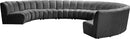 Infinity Grey Velvet 9pc. Modular Sectional - NY Furniture Direct (NY)