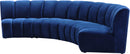 Infinity Navy Velvet 4pc. Modular Sectional - NY Furniture Direct (NY)