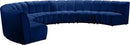 Infinity Navy Velvet 7pc. Modular Sectional - NY Furniture Direct (NY)