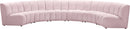 Infinity Pink Velvet 6pc. Modular Sectional - NY Furniture Direct (NY)