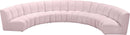Infinity Pink Velvet 6pc. Modular Sectional - NY Furniture Direct (NY)